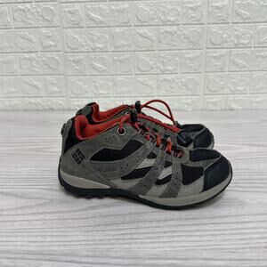 Columbia Trekking Shoes Kids US11 Black Flame Redmond Waterproof Leather Low Top
